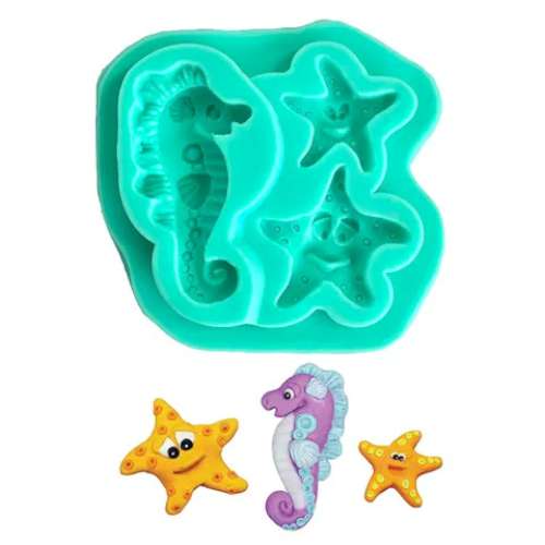 Sea Horse and Starfish Silicone Mould